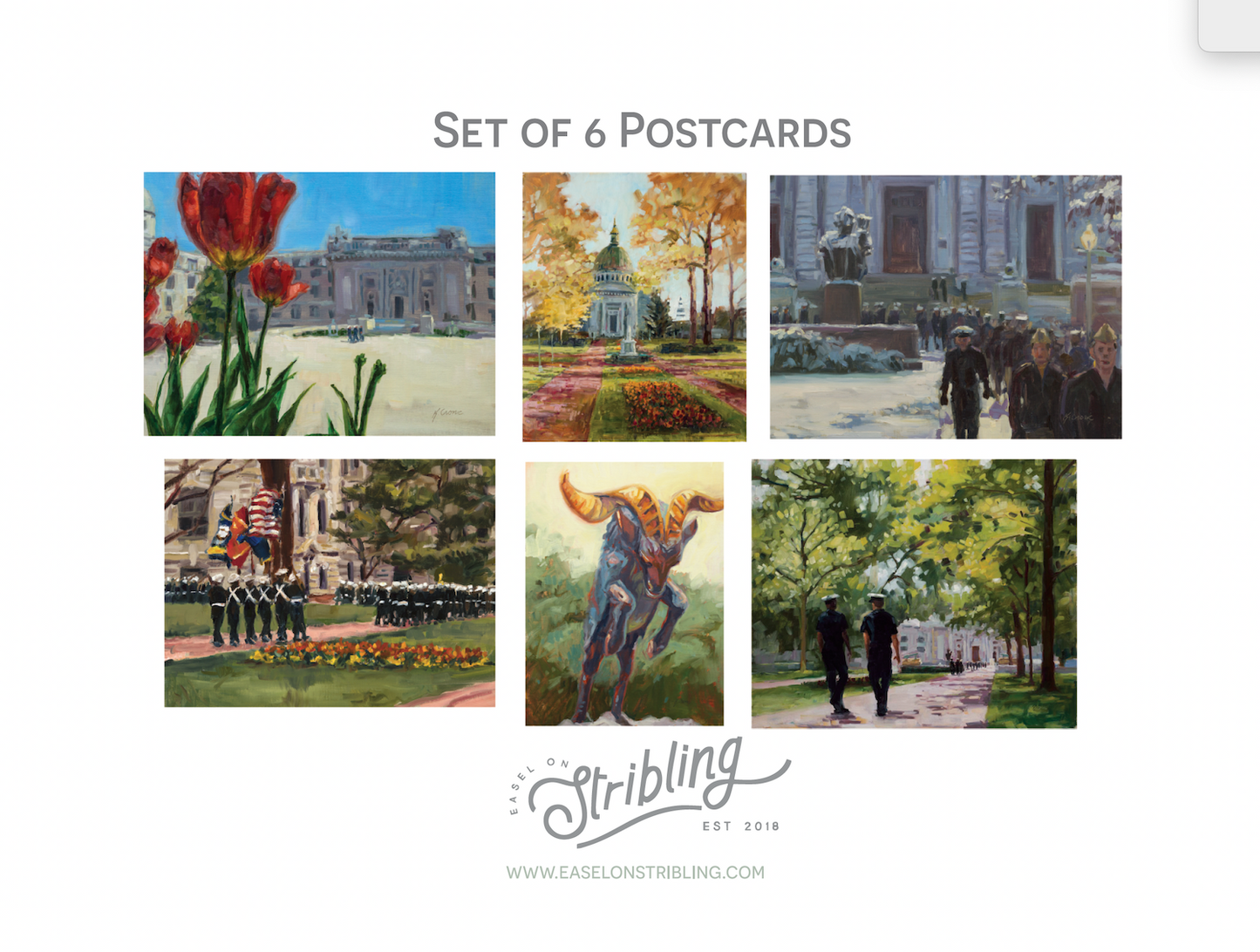 USNA Postcard Set of 6