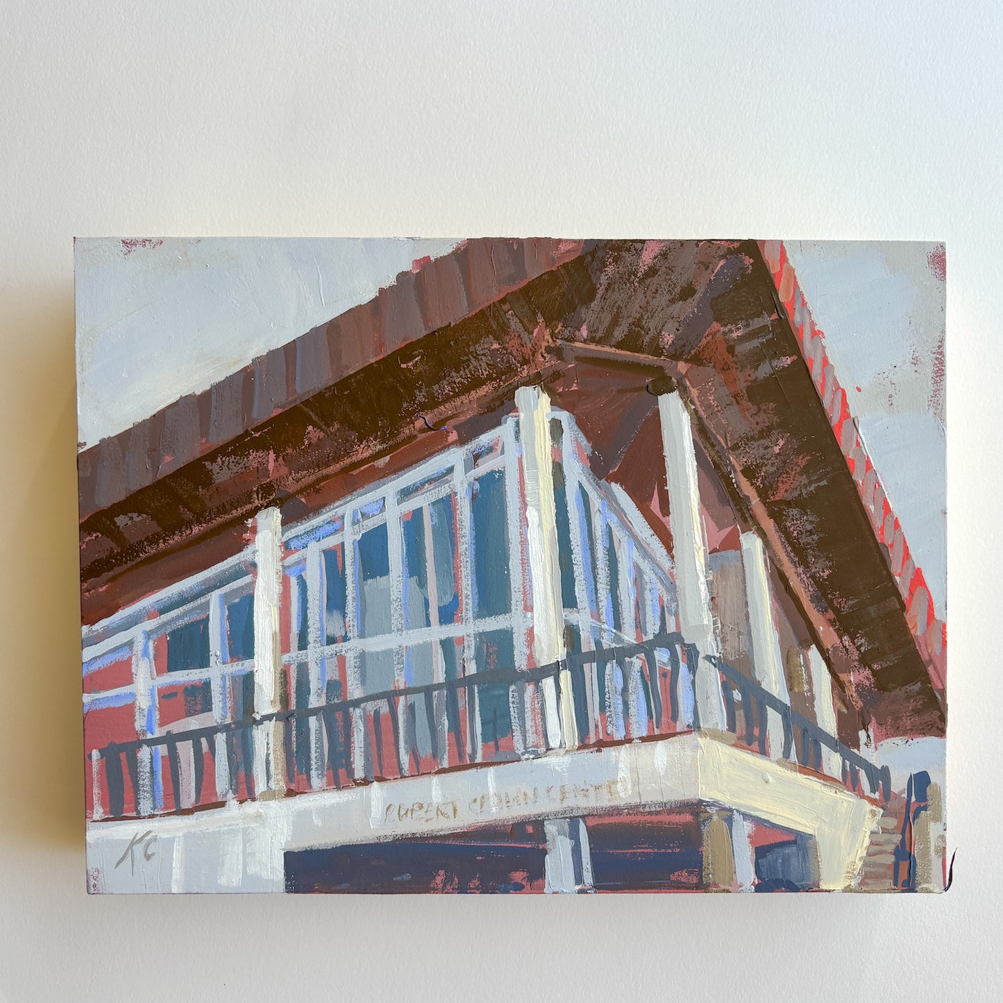 Robert Crown Sailing Center | 9"x12" Original Unframed Acrylic Painting