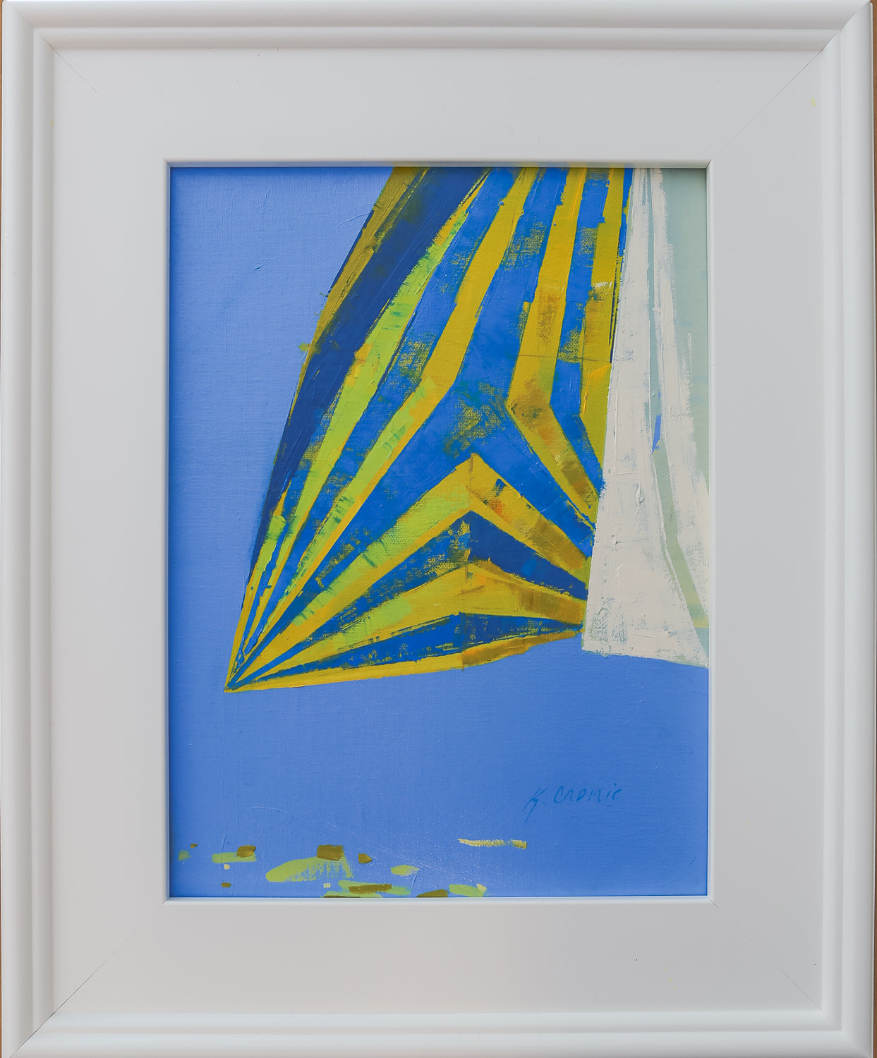 Sail Shapes | 9"x12" Original Framed Oil Painting