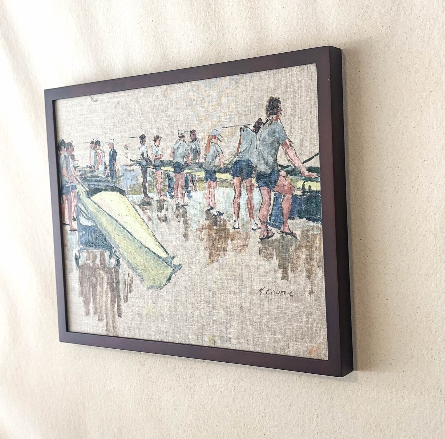 Post Row Ritual | 16"x20" Original Oil on Panel (Framed)