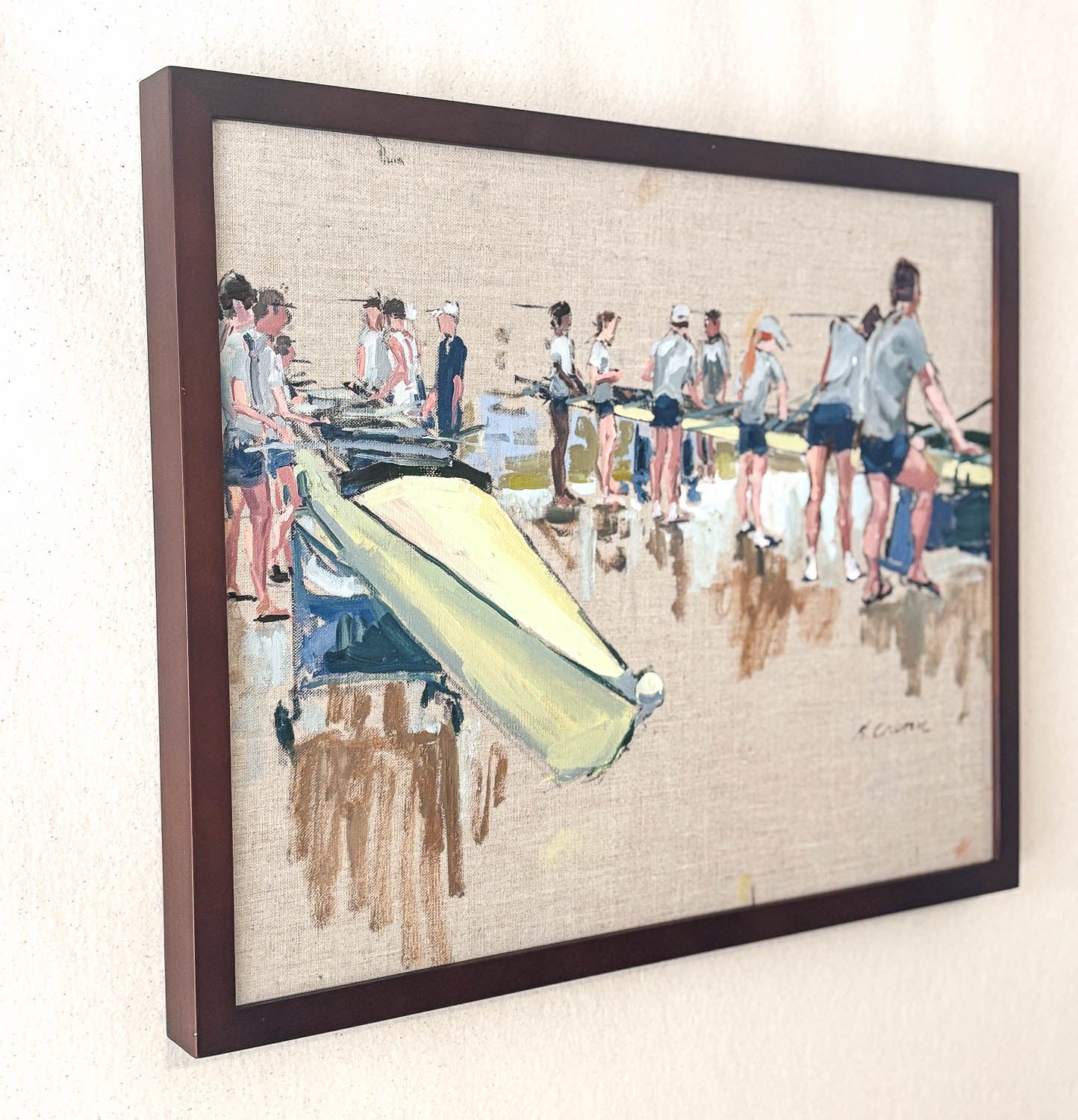 Post Row Ritual | 16"x20" Original Oil on Panel (Framed)