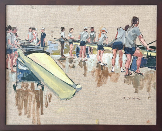 Post Row Ritual | 16"x20" Original Oil on Panel (Framed)