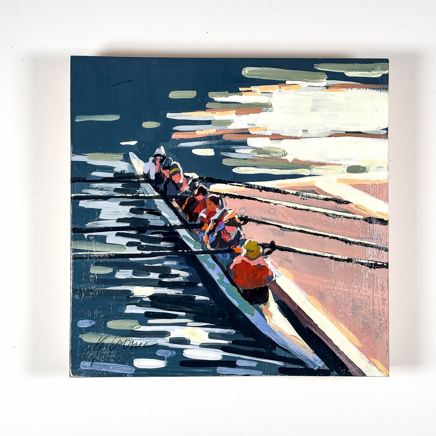 Cast Off | 8"x8" Original Goauche on Board