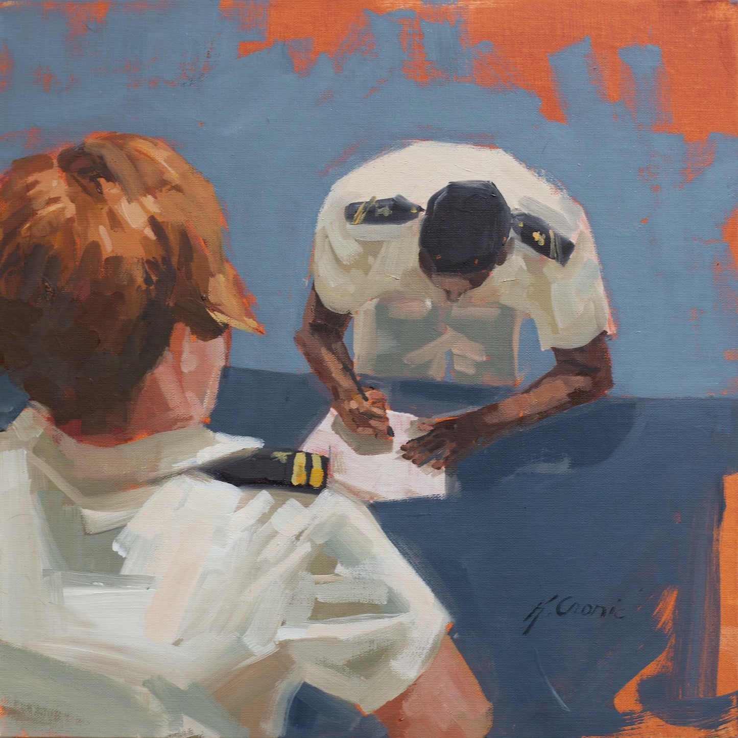 Commitment (2 for 7's) | 12"x12" Original Framed Oil Painting