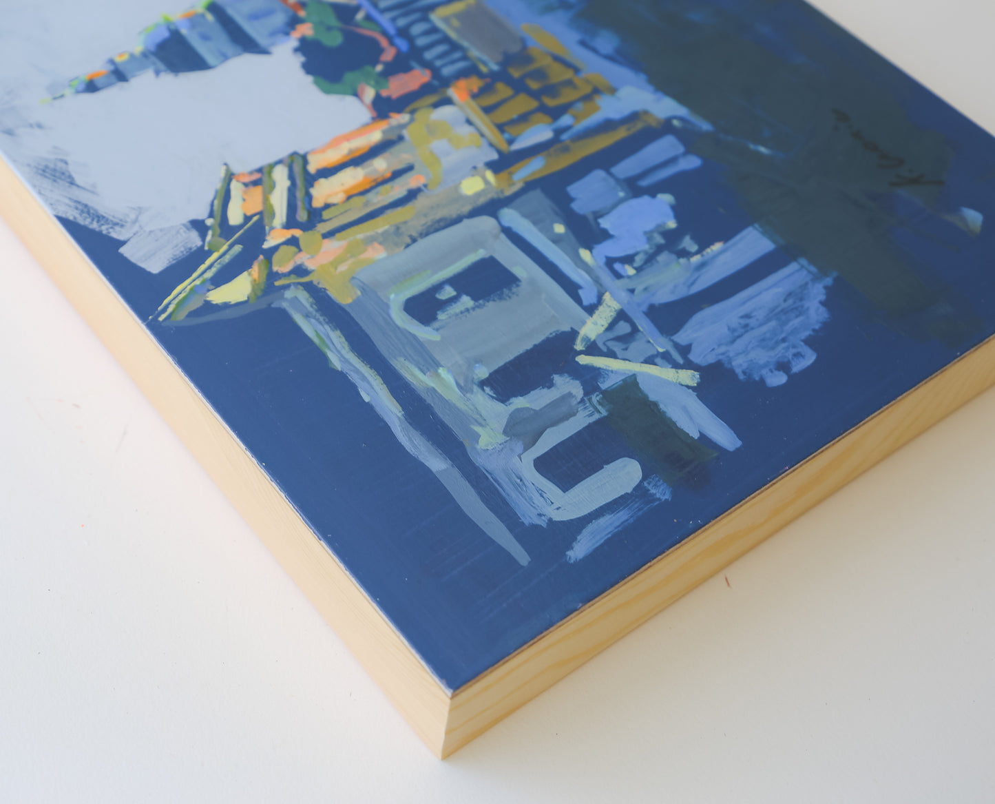 Glimmer on Maryland Ave 2 | 11"x14" Original Unframed Acrylic Painting