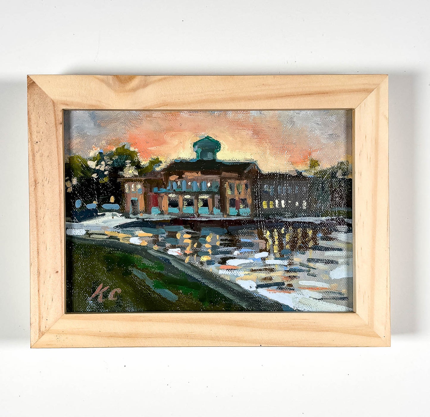 Hubbard Hall Study | 5"x7" Original Oil on Canvas (Framed)