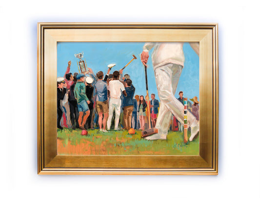 Beat the Johnnies | 16"x20" Original Framed Oil Painting