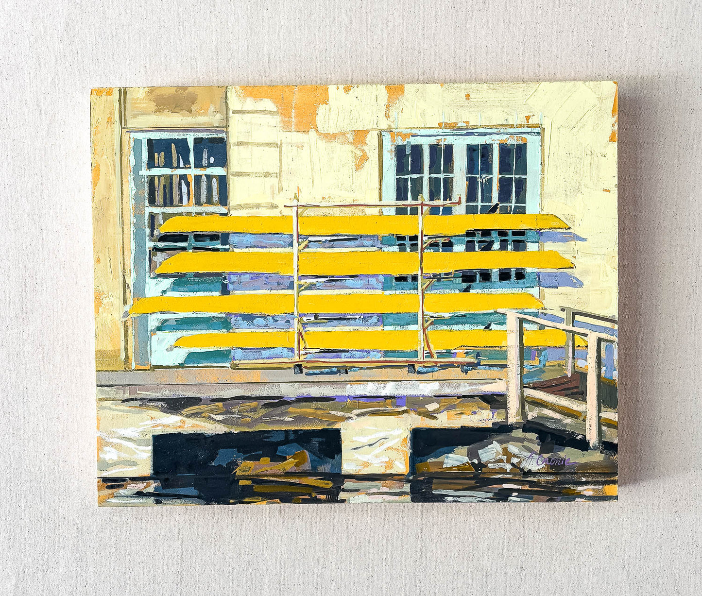 Shells on a Trailer | 16"x20" Original Goauche on Board