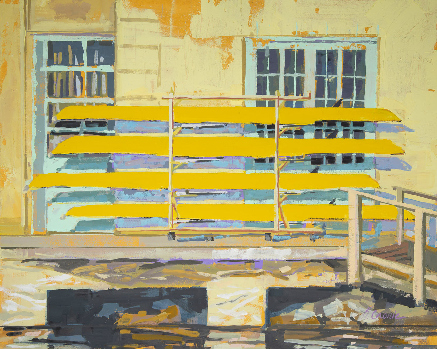 Shells on a Trailer | 16"x20" Original Goauche on Board