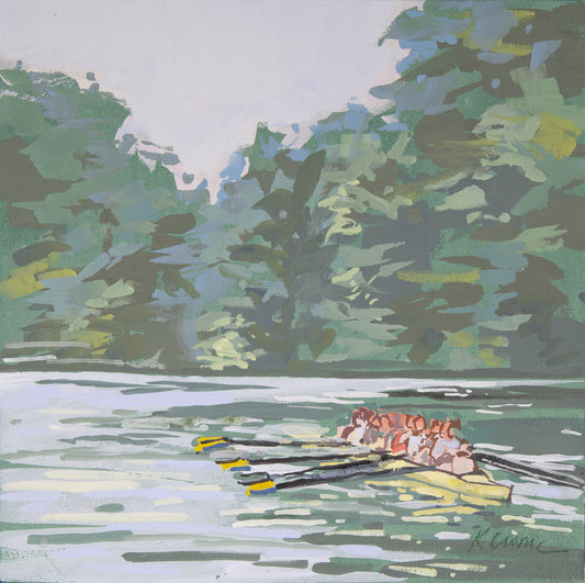 Spa Creek | 8"x8" Original Goauche on Board