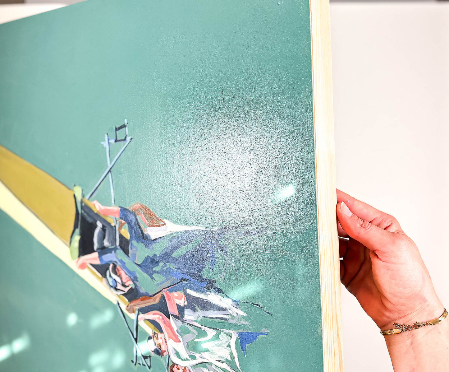Split to Shoulders | 24"x18" Original Goauche on Board
