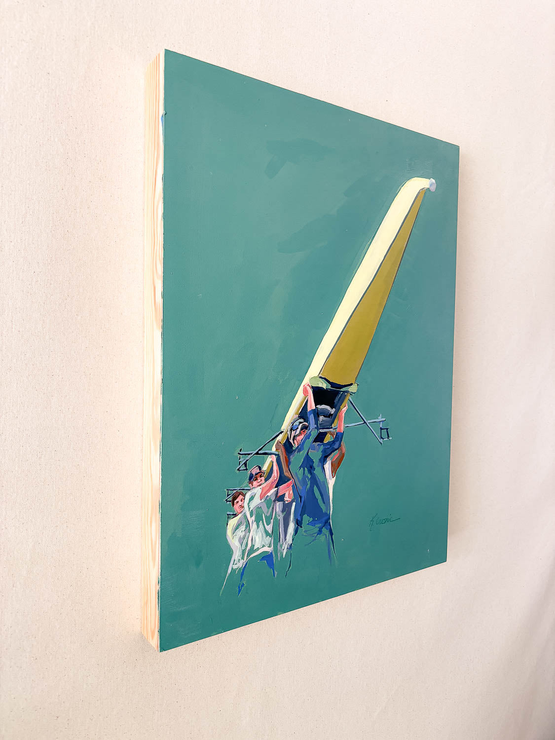 Split to Shoulders | 24"x18" Original Goauche on Board