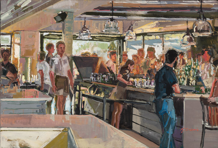Happy Hour at Choptank | 20"x30" Original Oil on Canvas