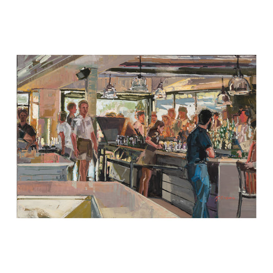 Happy Hour at Choptank | 20"x30" Original Oil on Canvas