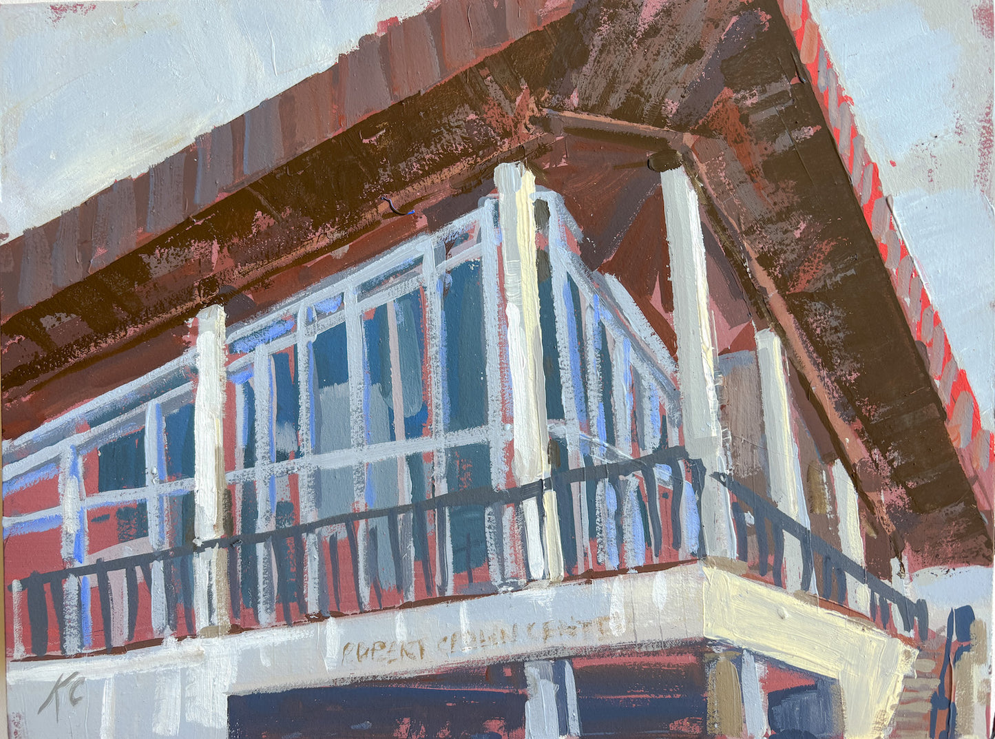 Robert Crown Sailing Center | 9"x12" Original Unframed Acrylic Painting