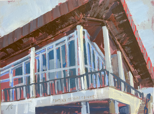 Robert Crown Sailing Center | 9"x12" Original Unframed Acrylic Painting