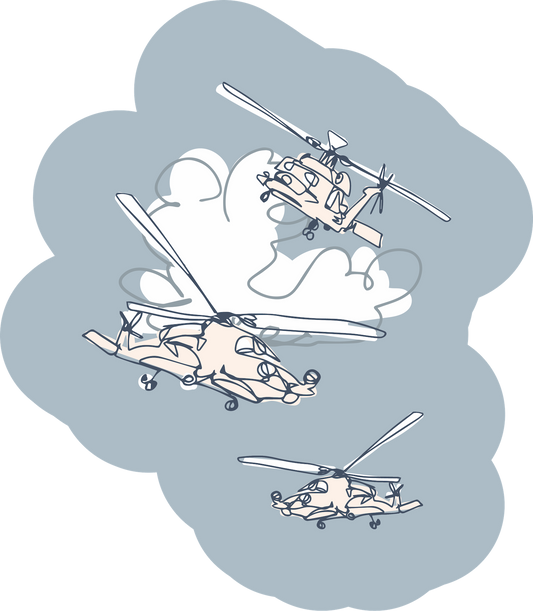 Helicopter Sticker