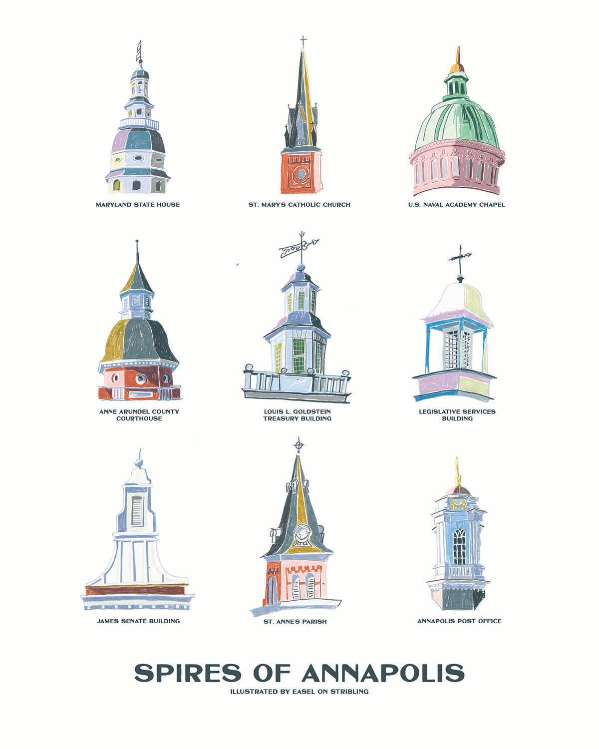 Spires of Annapolis | Fine Art Paper Print