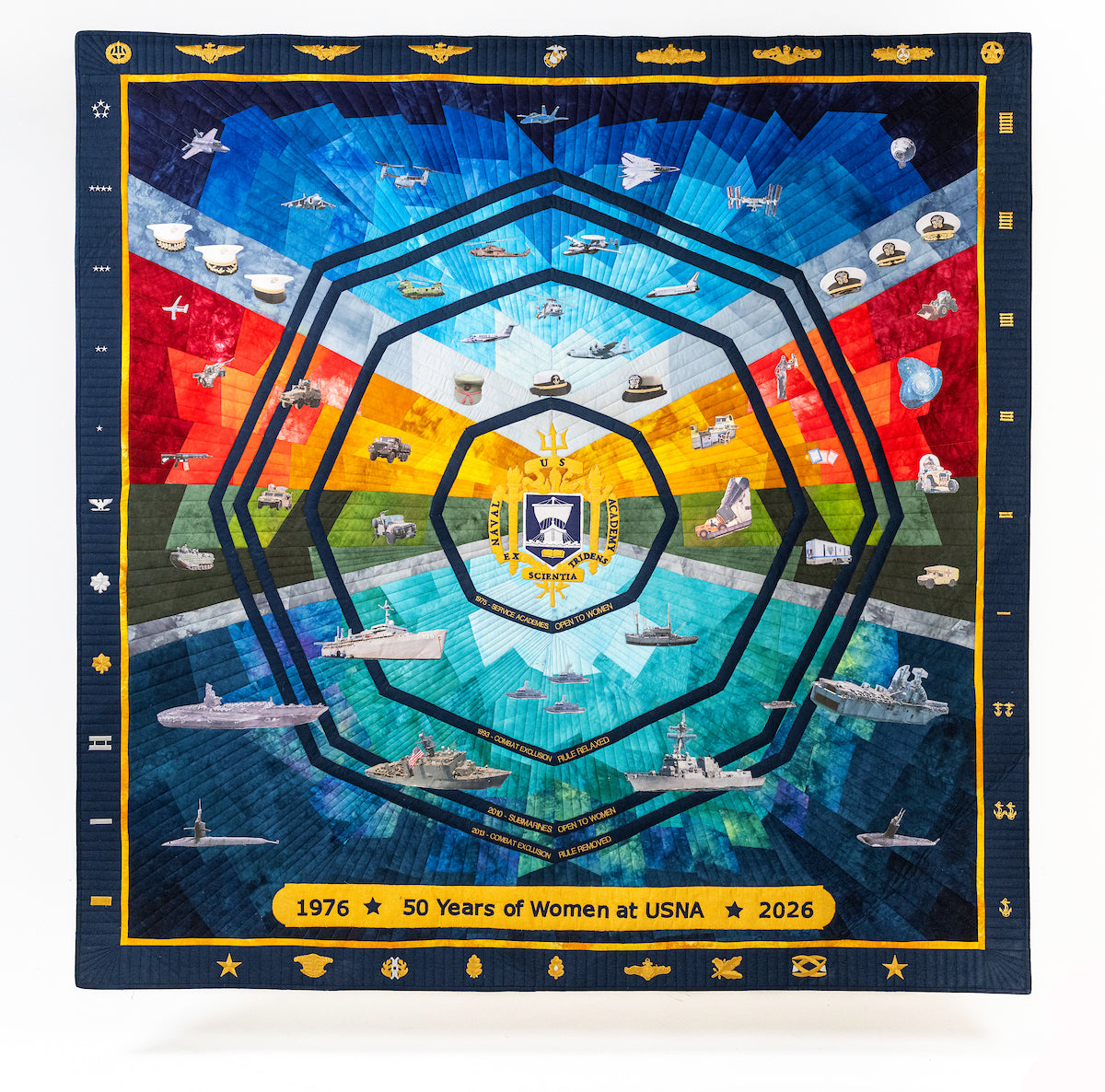 USNA 50 Years of Women Quilt | Fine Art Paper Print