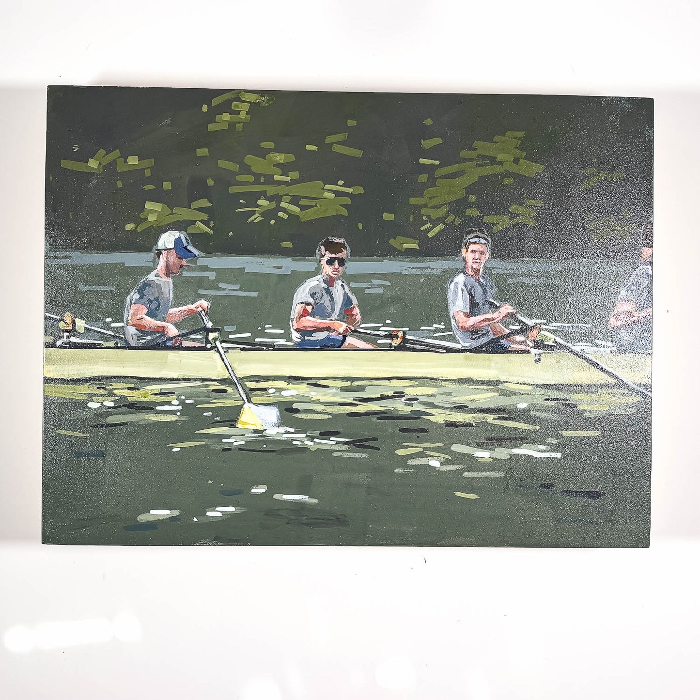 A Pause on Spa Creek | 12"x16" Original Goauche on Board