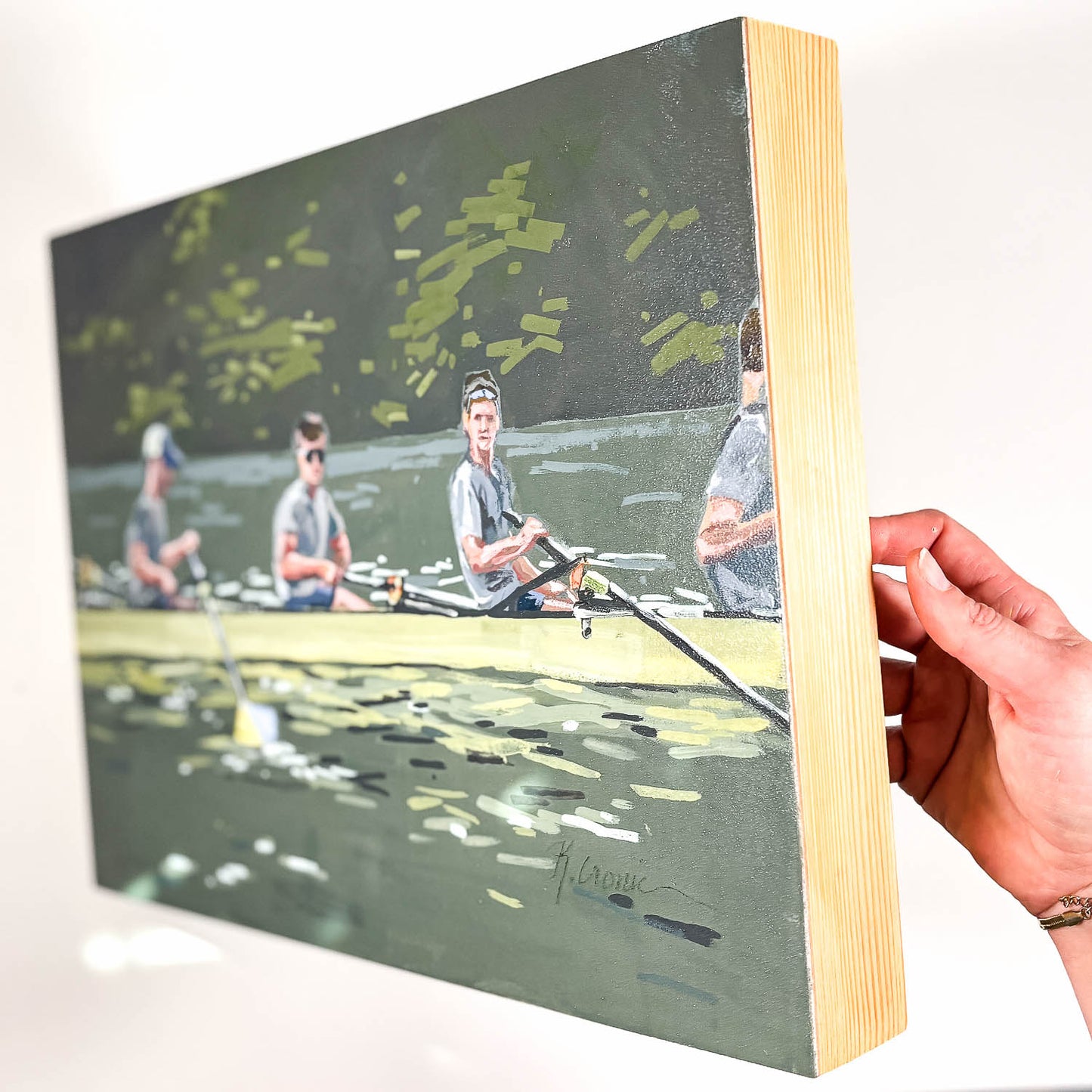 A Pause on Spa Creek | 12"x16" Original Goauche on Board