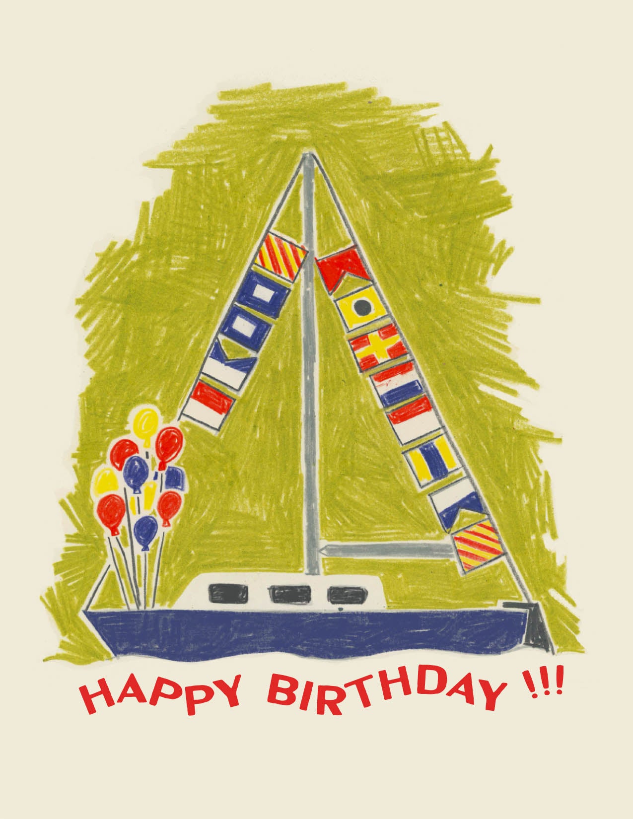 Nautical Flags Happy Birthday  | Greeting Card