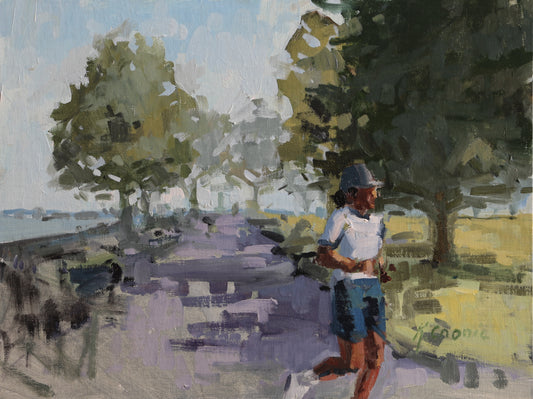 Three Quarters of Farragut (Headwind) | 9"x12" Original Framed Oil Painting