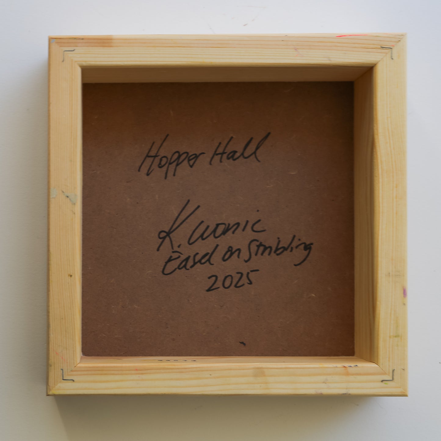 Lilac Hopper Hall | 8"x8" Original Unframed Acrylic Painting