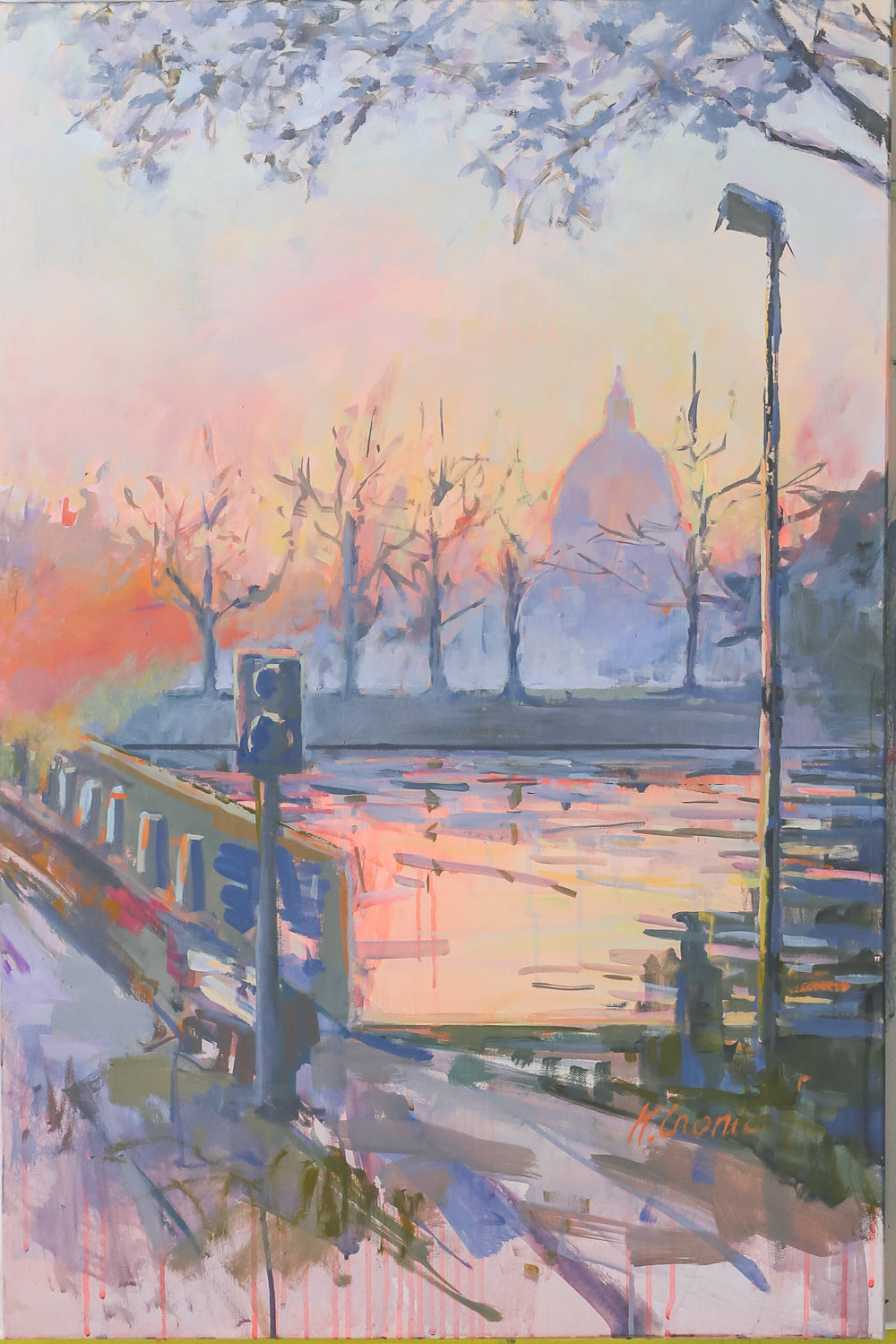 Morning Colors | 24"x36" Original Unframed Oil and Acrylic Painting