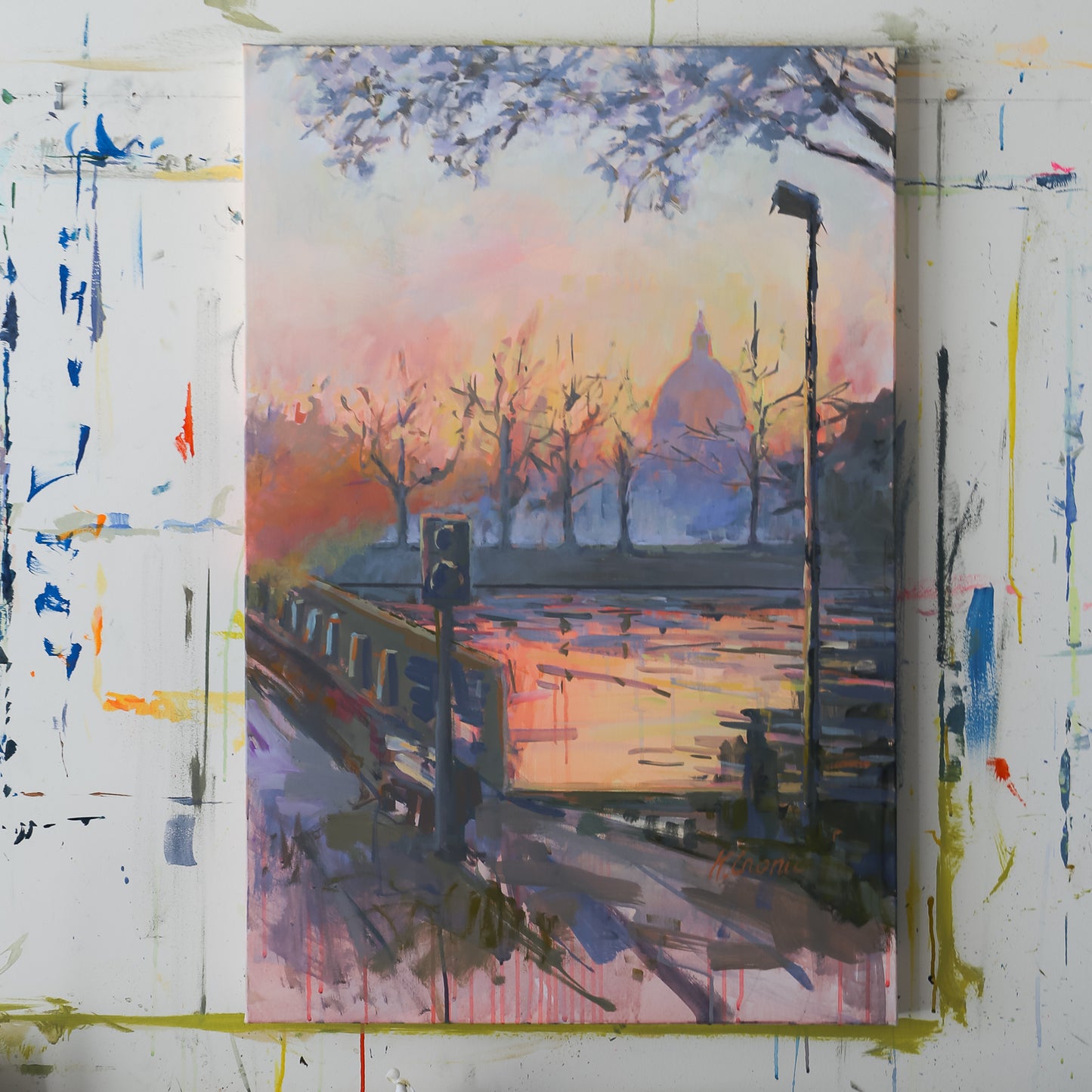 Morning Colors | 24"x36" Original Unframed Oil and Acrylic Painting