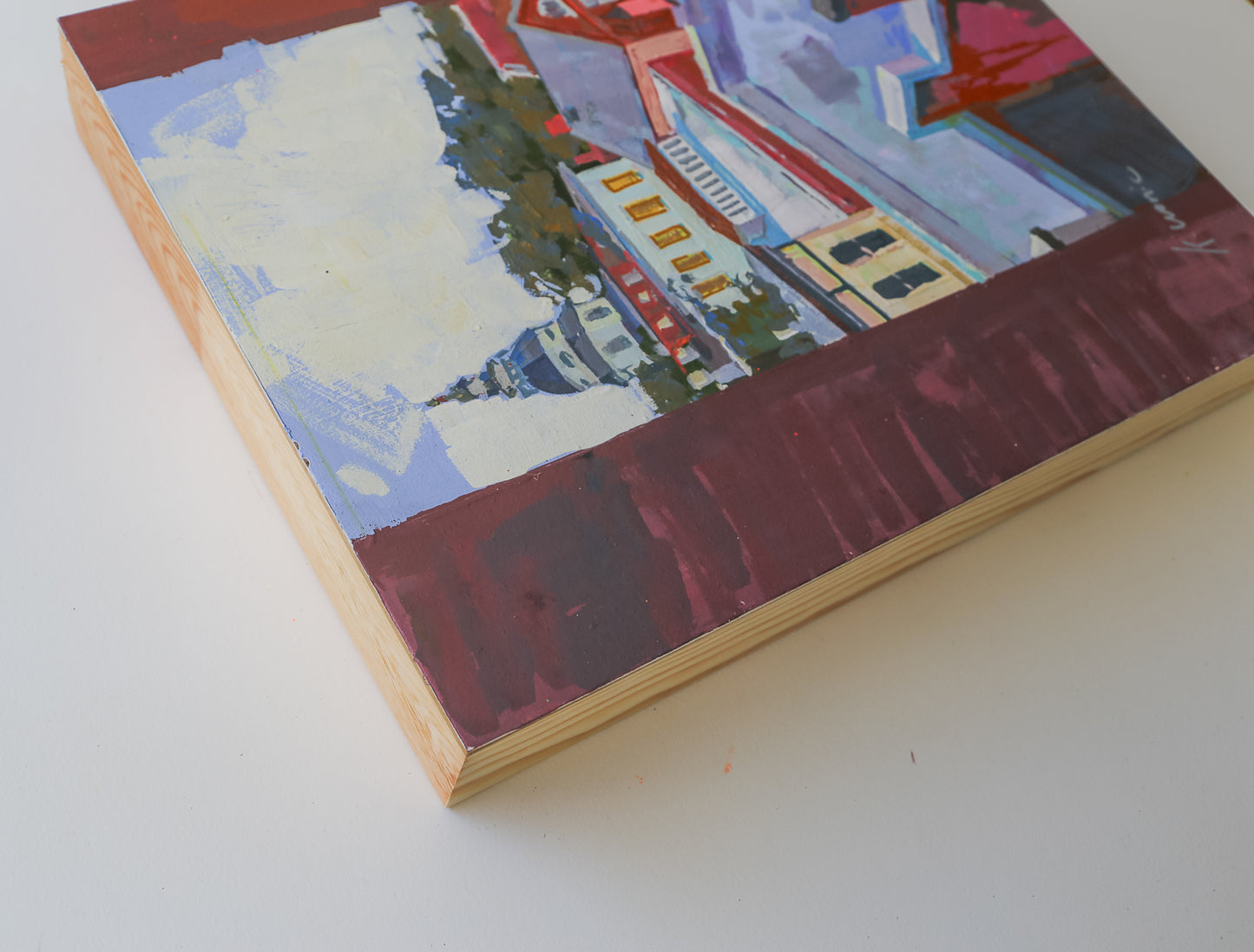 Peekaboo Statehouse 2 | 11"x14" Original Unframed Acrylic Painting