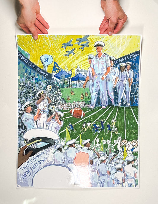 Brand New! | "Navy Football" | 16"x20" Poster