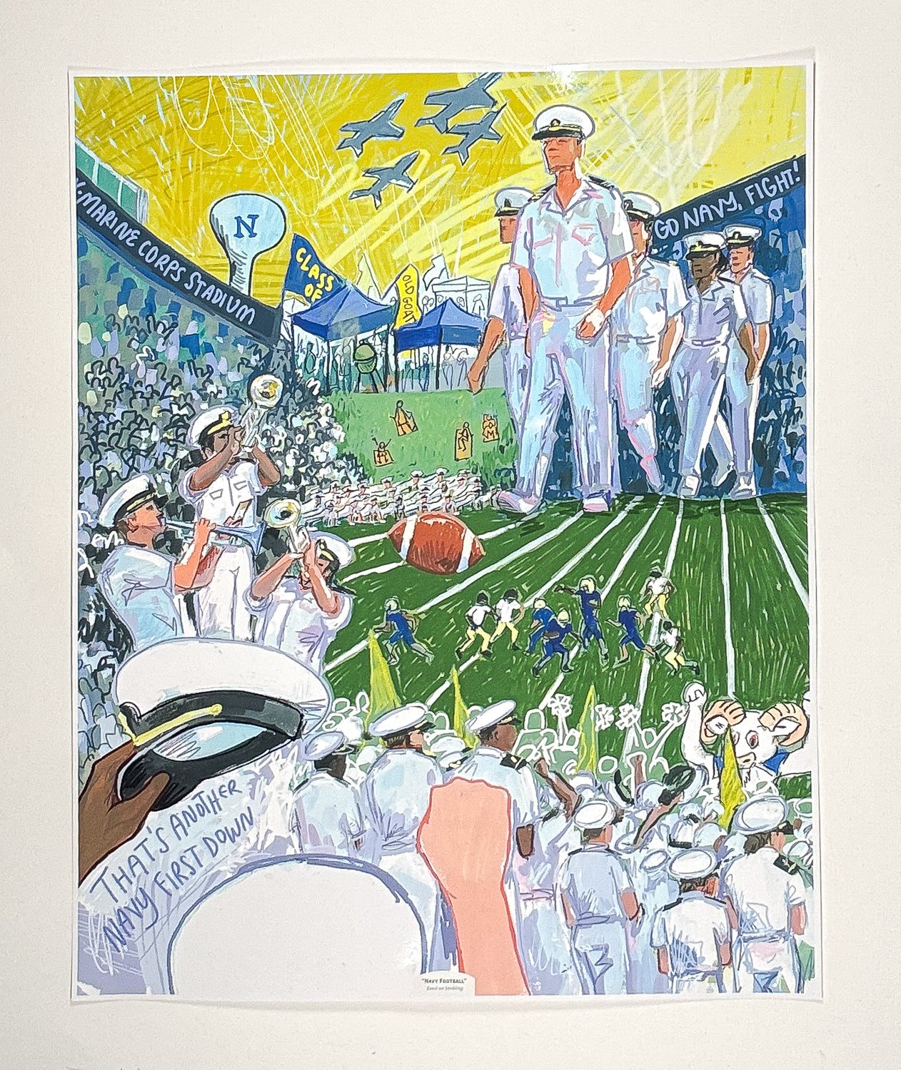 Brand New! | "Navy Football" | 16"x20" Poster