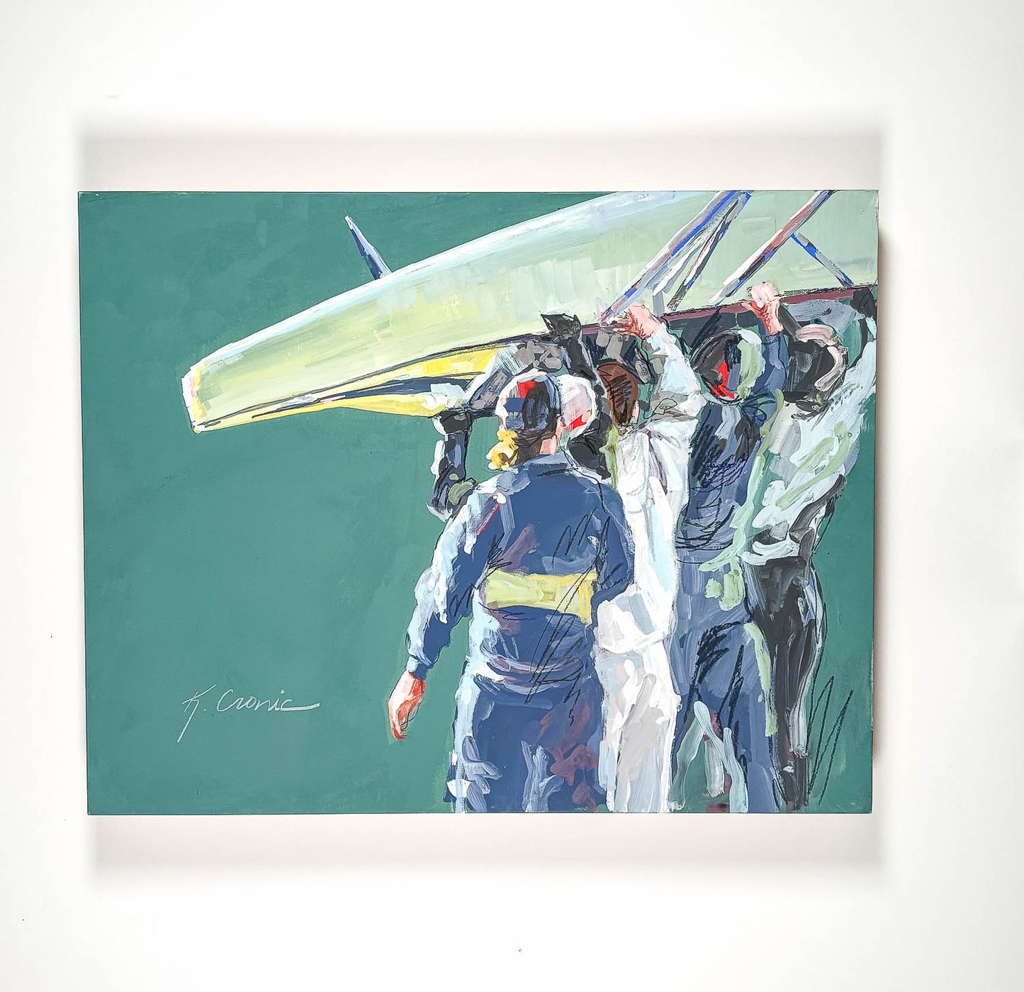 Rolling | 11"x14" Original Goauche on Board
