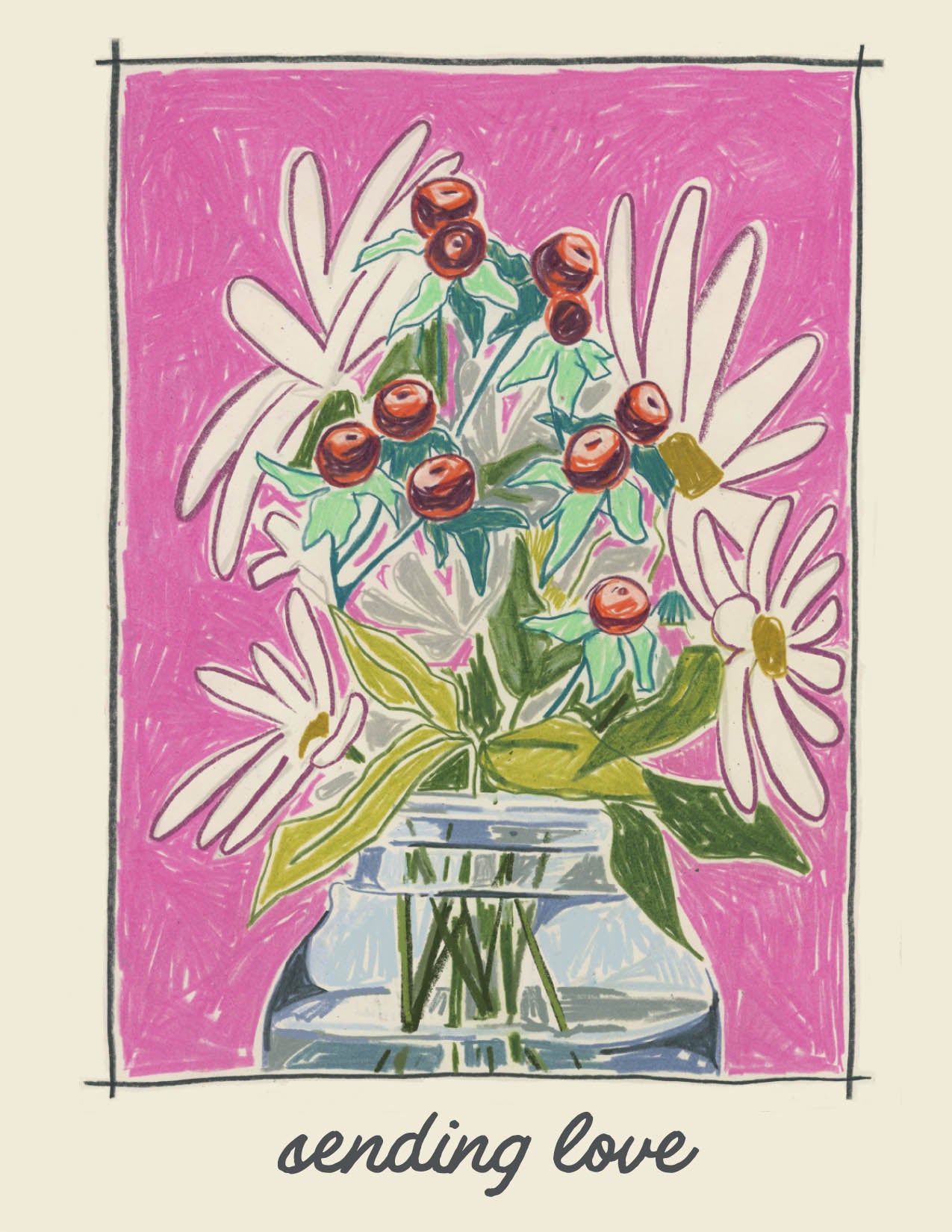 Sending Love  | Greeting Card | Sympathy, Hello, Missing You