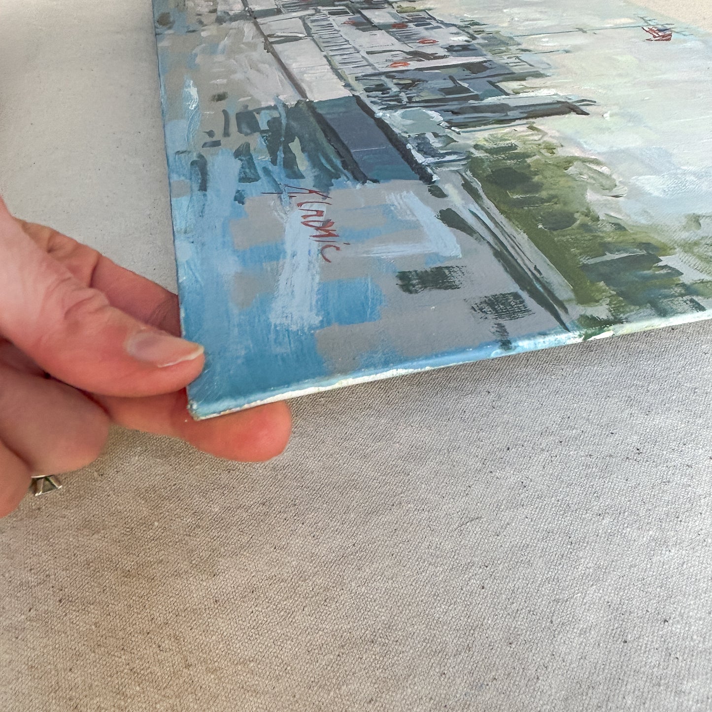 Tailgating YP | 12"x24" Original Oil on Panel