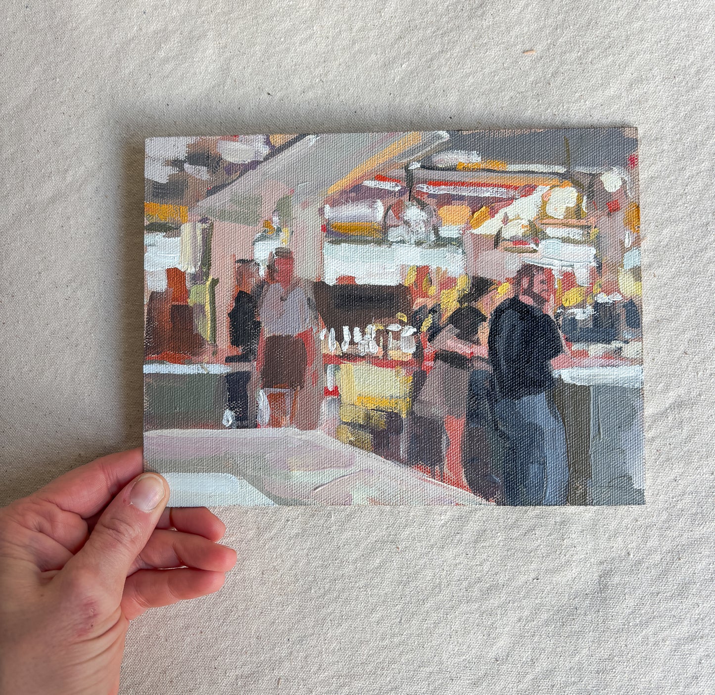 Happy Hour at Choptank Color Study | 6"x8" Original Oil on Panel