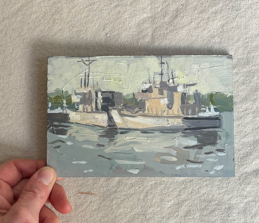 Tailgating YP Color Study | 4"x6" Original Oil on Panel