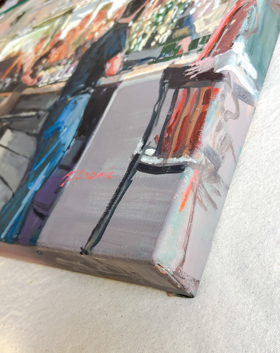 Happy Hour at Choptank | 20"x30" Original Oil on Canvas