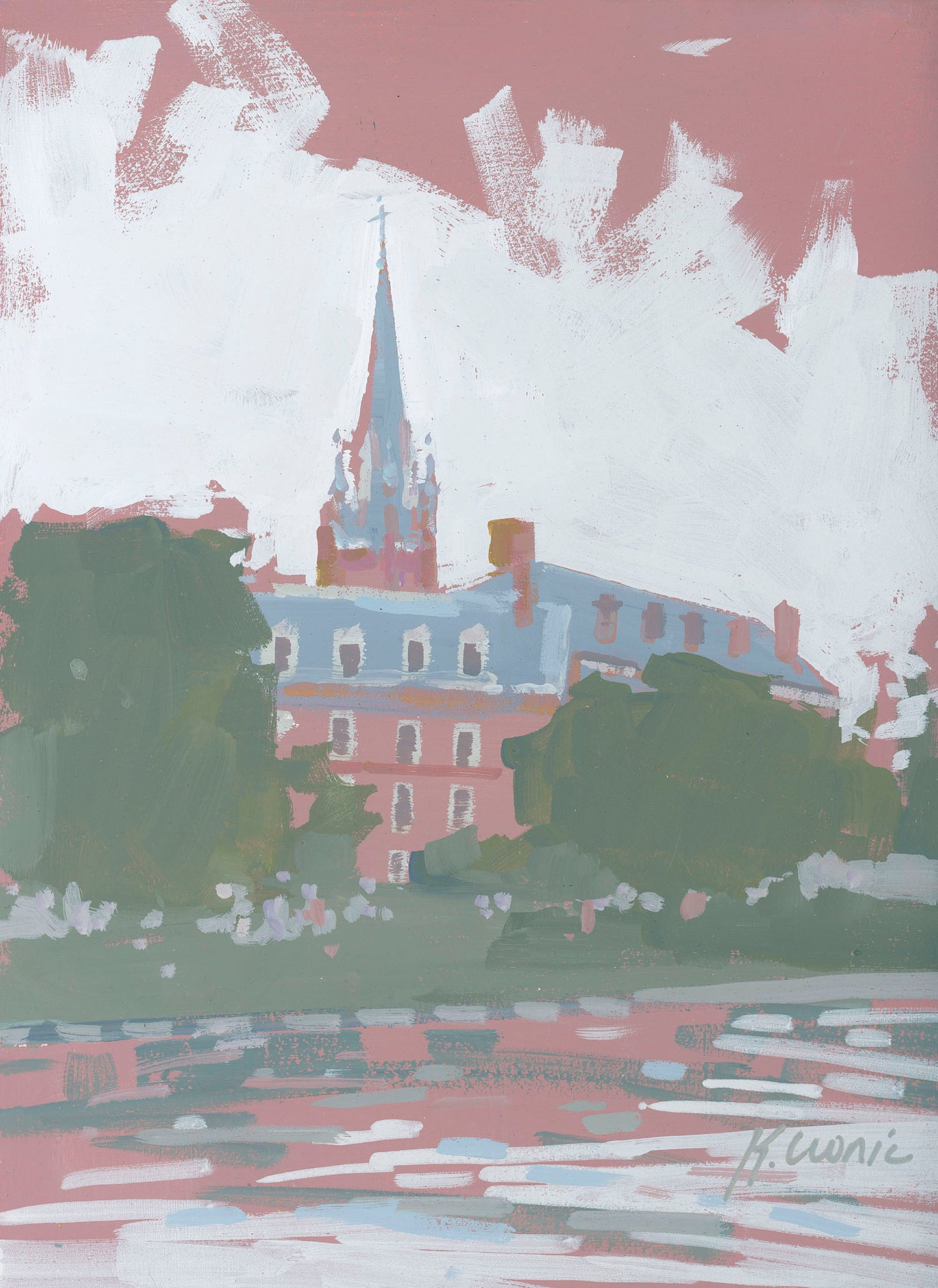 St. Mary's 2 | 9"x12" Original Unframed Acrylic Painting