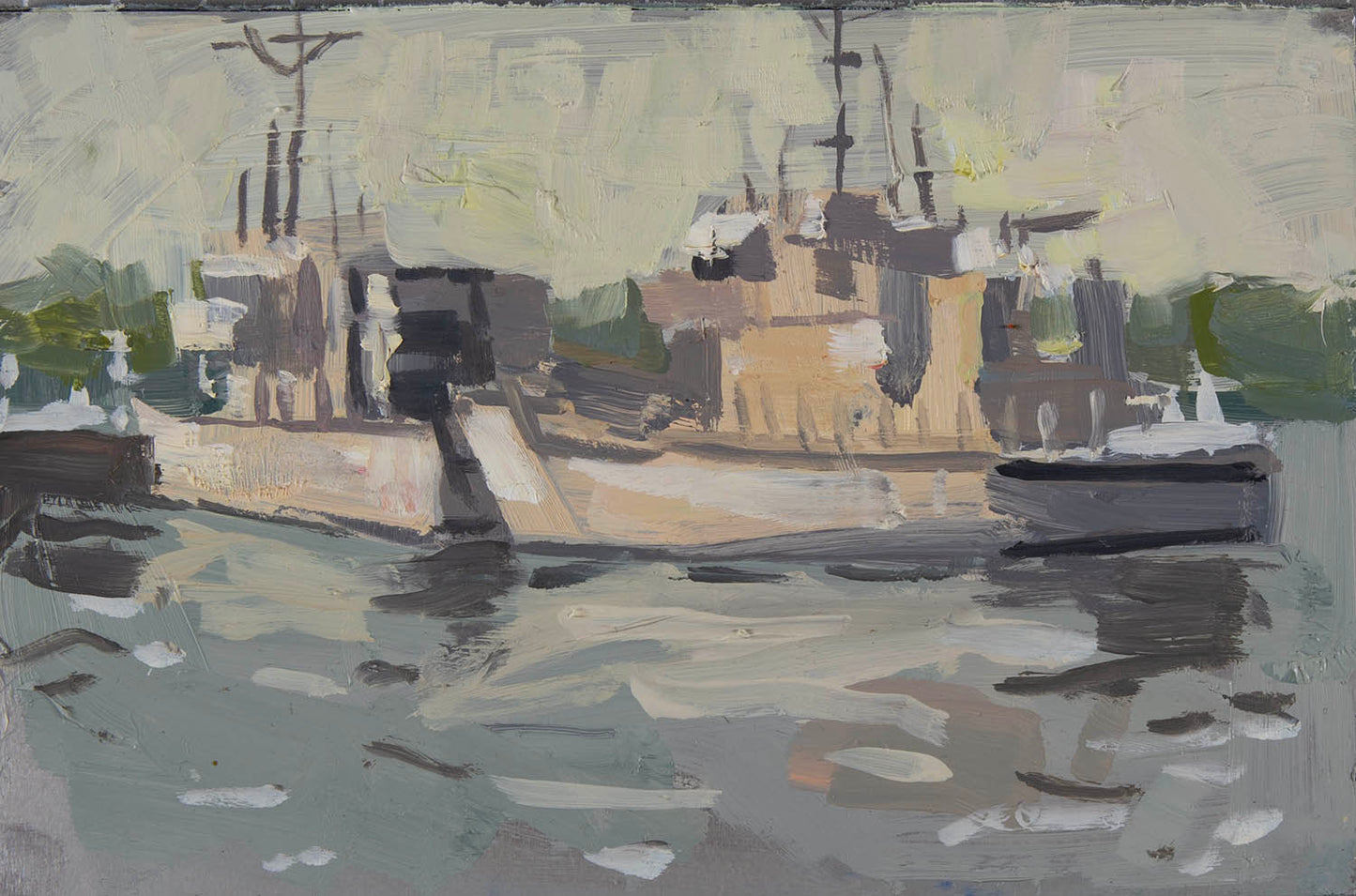 Tailgating YP Color Study | 4"x6" Original Oil on Panel