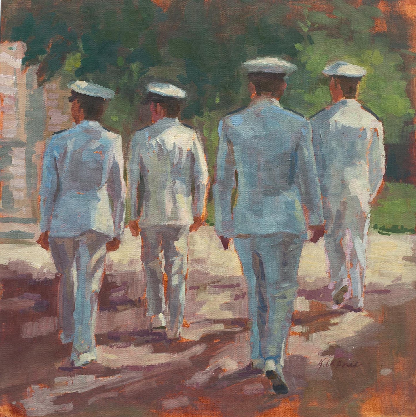 Walking in Whites | Fine Art Paper Print